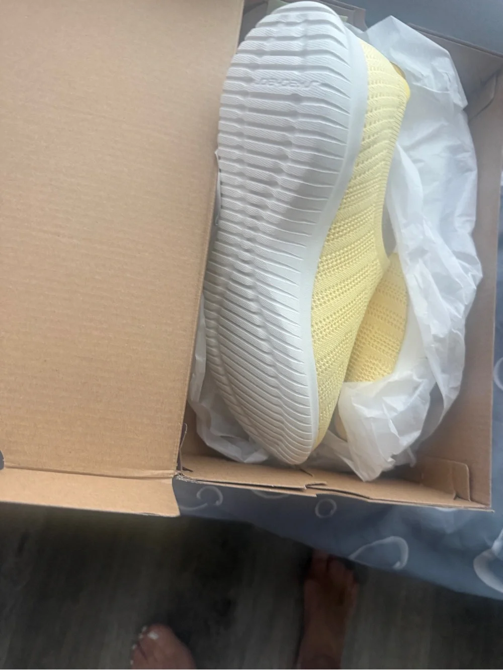 Skechers Yellow Women's Slip-On Sneakers - Picture 3 of 3